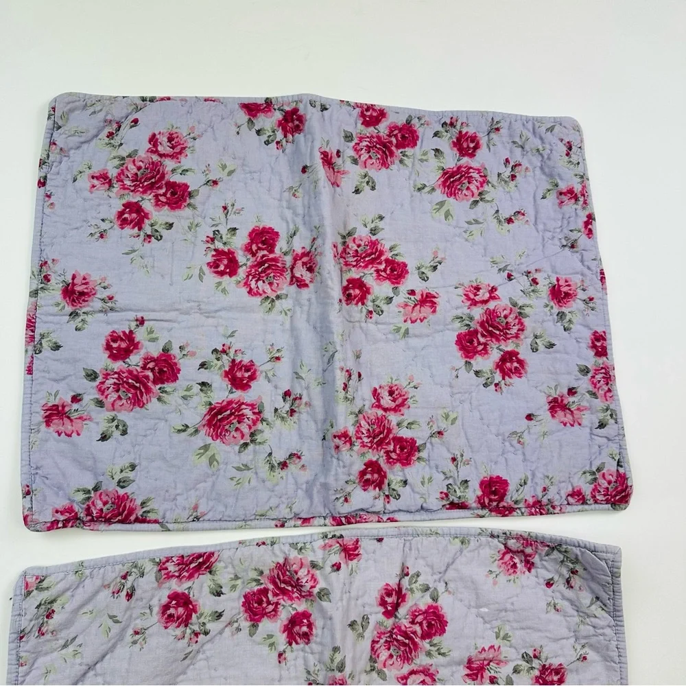 Simply Shabby Chic Cottagecore Lavender Floral Pillow Shams Standard Size